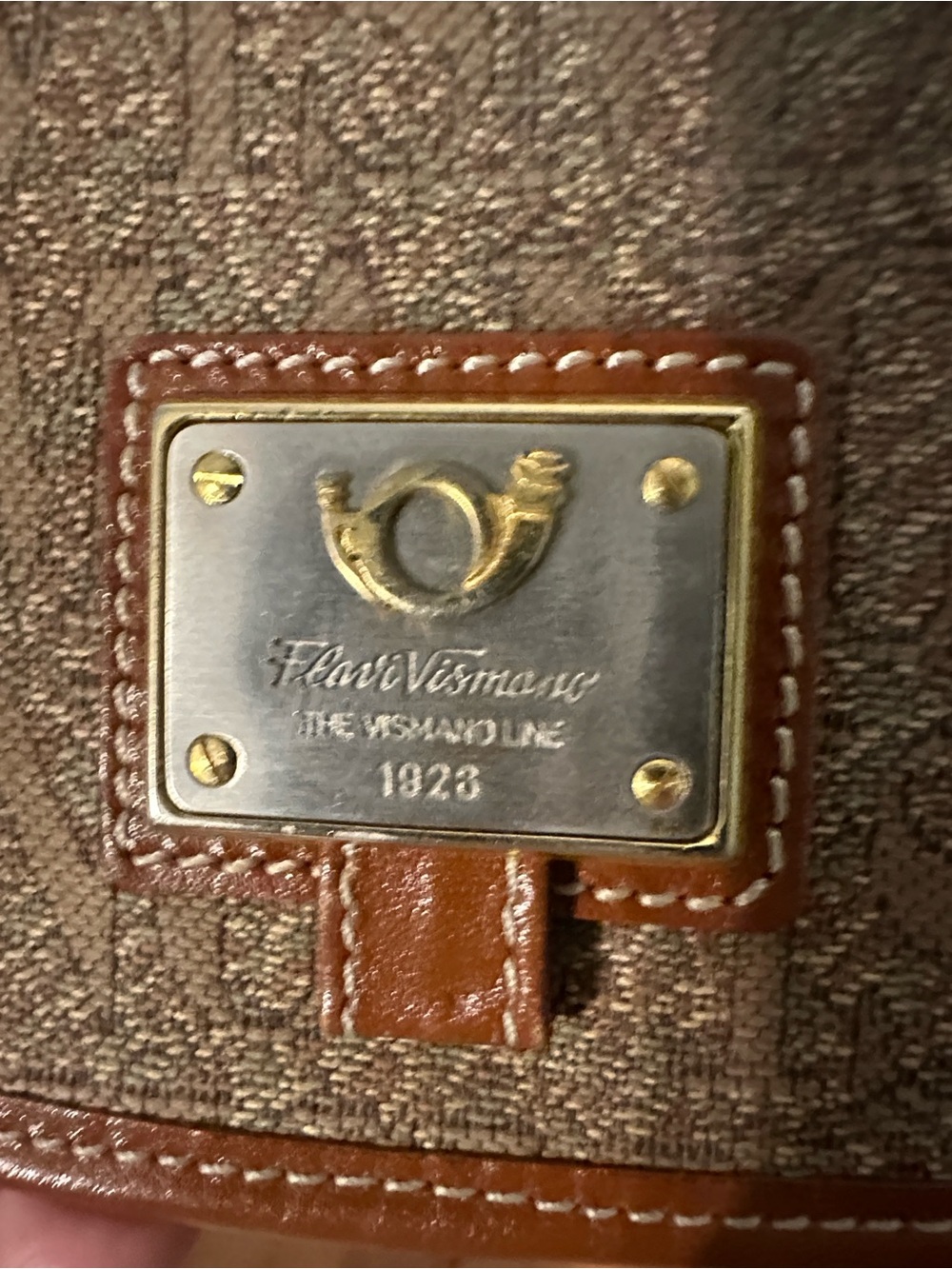 Paul Vismann Brown Canvas & Leather Men’s Shoulder Bag